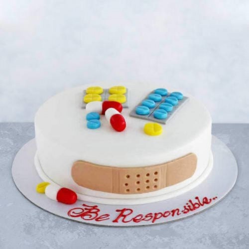 First Aid Kit Shaped Fondant Cake Delivery in Delhi NCR