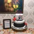 2 Tier Engagement Fondant Cake