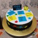 Farewell Theme Semi Fondant Cake Delivery in Delhi NCR