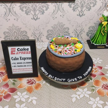Mutton Biryani Handi Theme Cake