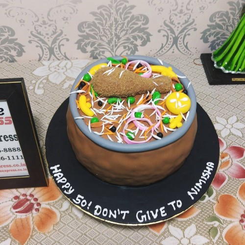 Mutton Biryani Handi Theme Cake Delivery in Delhi NCR