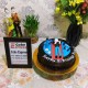 Gym Theme Semi Fondant Chocolate Cake Delivery in Delhi NCR