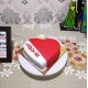 Red & White Love Fondant Cake Delivery in Delhi