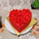 Hot Red Valentine Heart Fondant Cake Delivery in Delhi