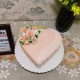 Heart Shaped Engagement Fondant Cake Delivery in Delhi