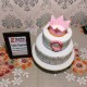 2 Tier Pink Crown Fondant Cake Delivery in Delhi NCR