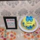 Blue Baby Shoes Fondant Cake Delivery in Delhi NCR