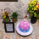 Barbie Doll Pink and Purple Cake Delivery in Delhi NCR