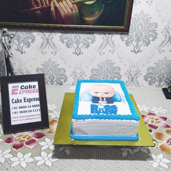 Boss Baby Pineapple Photo Cake Boss Baby Pineapple Photo Cake