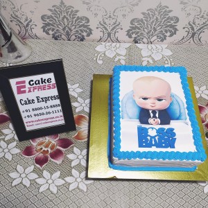 Boss Baby Pineapple Photo Cake Delivery in Delhi NCR