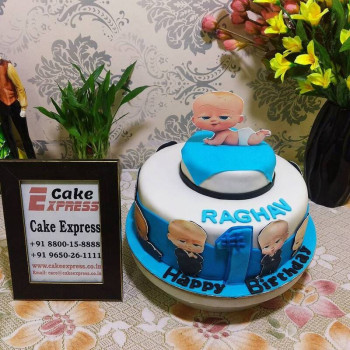 Boss Baby Birthday Fondant Cake Boss Baby Birthday Fondant Cake