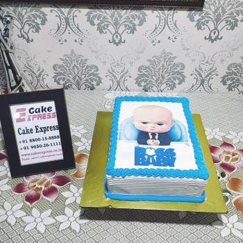 Boss Baby Pineapple Photo Cake
