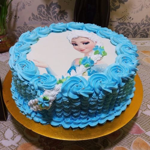 Elsa Frozen Photo Cake Delivery in Delhi