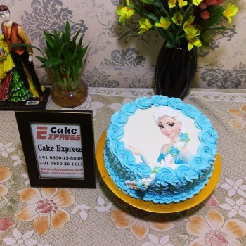 Elsa Frozen Photo Cake