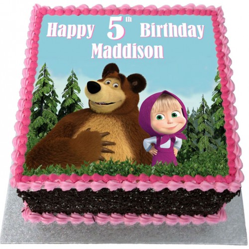 Masha and Bear Photo Cake Delivery in Delhi NCR