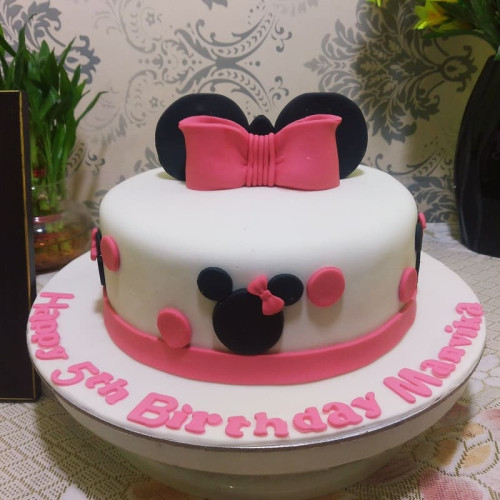 Minnie Mouse Theme Birthday Cake Delivery in Delhi NCR