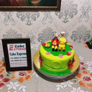Motu Patlu Theme Fondant Cake