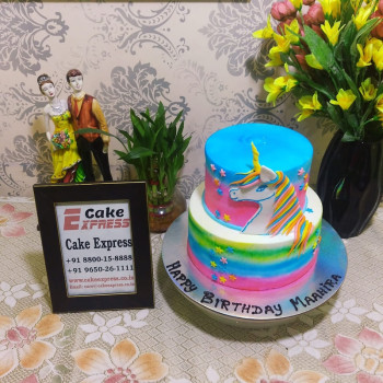 2 Tier Unicorn Cake 2 Tier Unicorn Cake