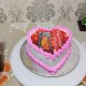 Heart Shape Pineapple Photo Cake Delivery in Delhi
