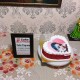 Red Velvet Heart Photo Cake Delivery in Delhi