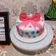 Pink Bow & Polka Dots Cake Delivery in Delhi NCR