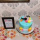 Lovely Couple Anniversary Fondant Cake Delivery in Delhi
