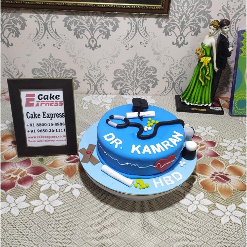 Doctor Birthday Fondant Cake Delivery in Delhi