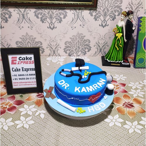 Doctor Birthday Fondant Cake Delivery in Delhi