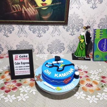 Doctor Birthday Fondant Cake