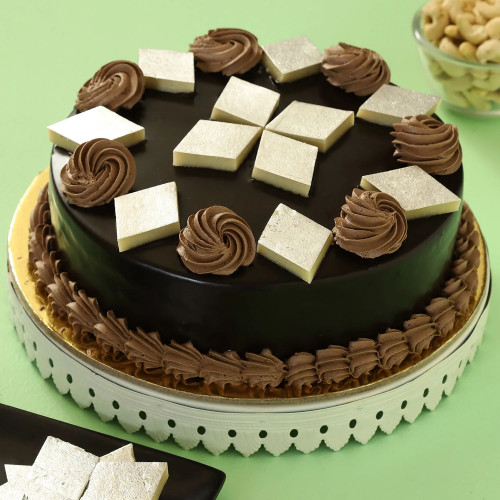 Chocolate Cake With Kaju Katli Delivery in Delhi