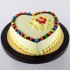 Heart Shaped Butterscotch Gems Cake Delivery in Delhi