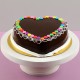 Heart Shaped Chocolate Cake With Gems Delivery in Delhi