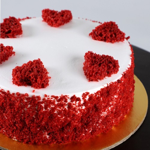 Red Hearts Velvet Cake Delivery in Delhi