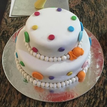 2 Tier Fondant Cake
