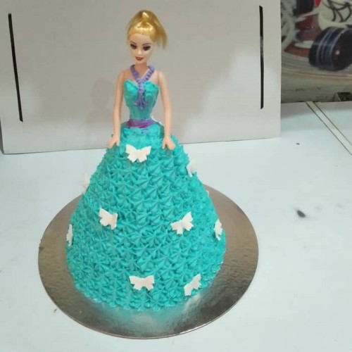 Barbie Doll in Green Dress Cake Delivery in Delhi