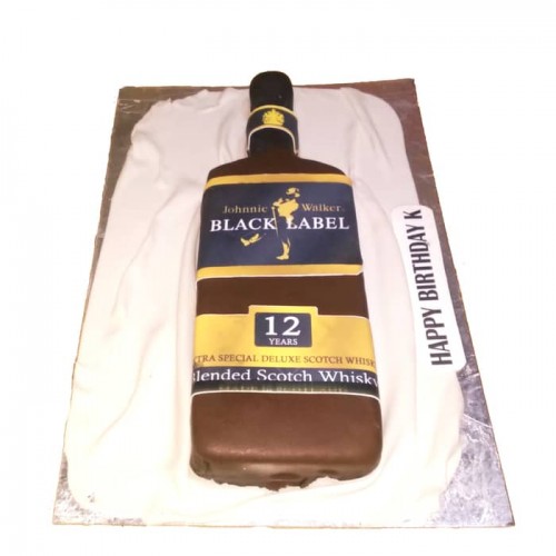 Black Label Whisky Bottle Cake Delivery in Delhi
