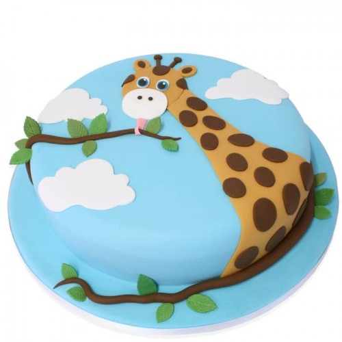 Giraffe in Clouds Fondant Cake Delivery in Delhi