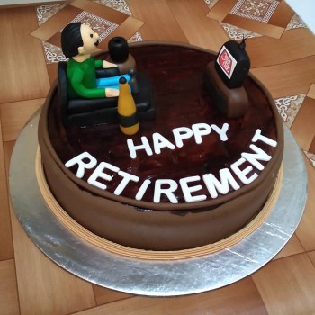 Happy Retirement Theme Cake Happy Retirement Theme Cake