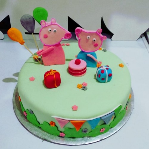Peppa Pig Designer Theme Cake Delivery in Delhi