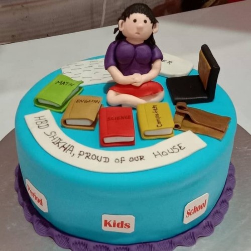 School Teacher Fondant Cake Delivery in Delhi