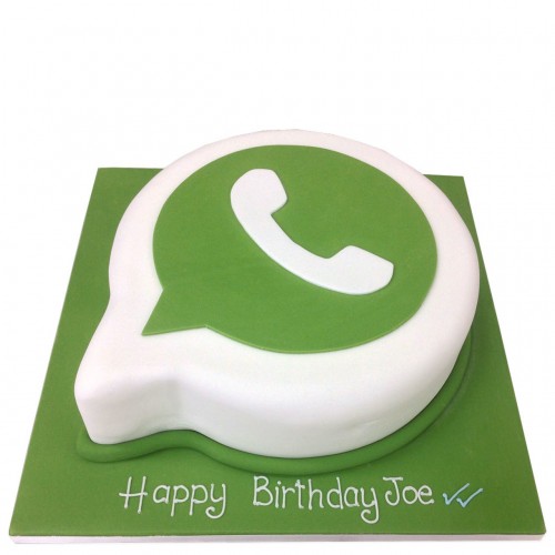 WhatsApp Logo Fondant Cake Delivery in Delhi