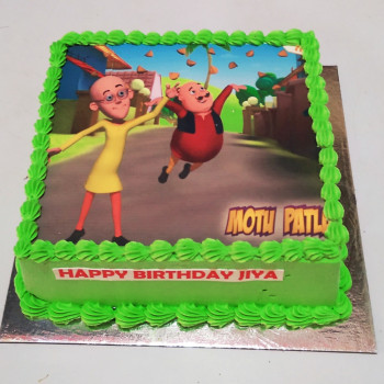 Motu Patlu Cream Photo Cake Motu Patlu Cream Photo Cake