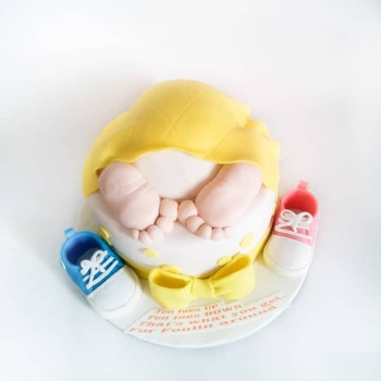 Baby Shower Special Fondant Cake Baby Shower Special Fondant Cake