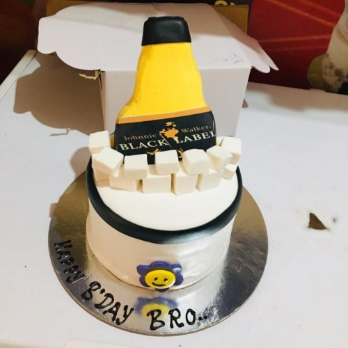 Black Label Theme Cake Delivery in Delhi