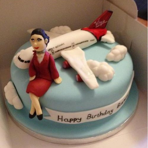 Air Hostess Themed Cake Delivery in Delhi