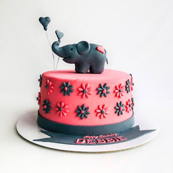 Baby Elephant Fondant Cake Baby Elephant Fondant Cake