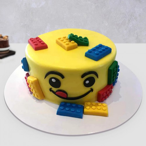 Lego Bricks Fondant Cake Delivery in Delhi