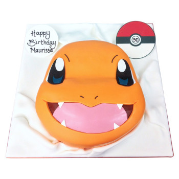 Pokemon Charmander Fondant Cake Pokemon Charmander Fondant Cake