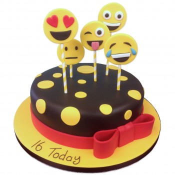 So Emotional Emoji Fondant Cake