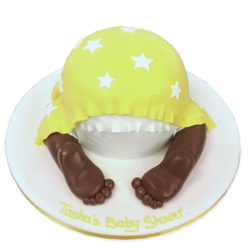 Babies Bottom Theme Fondant Cake Babies Bottom Theme Fondant Cake